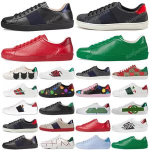 22ss Hommes Femmes Casual Designer De Luxe Chaussures Abeille Amant De Broderie De Serpent Ace Tiger Cuir Broderie Classique Baskets En Python Vert Rouge Rayures Baskets