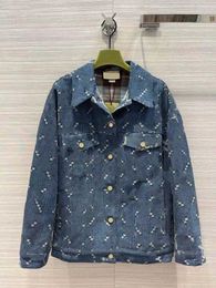 22ss Hommes Femmes Designers Vestes veste en jean mens manteau lettres Jacquard costume décontracté manteaux revers cou paris Streetwear noir bleu taille asiatique