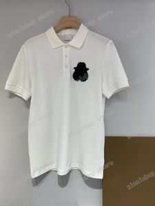 22SS Hombres Mujeres Diseñadores Camiseta Polo Animal Print Manga corta Hombre Cuello redondo París Streetwear Blanco Negro Xinxinbuy S-XL