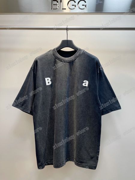 22ss Hommes Femmes Designers t-shirts Paris Sport baseball DESTROYED lettre tee-shirt en coton à manches courtes Crew Neck Streetwear xinxinbuy noir gris XS-L