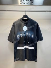 22SS Hommes Femmes Designers T-shirts T-shirts T-shirts Détruits Allemagne Manches courtes Col ras du cou Streetwear noir Xinxinbuy XS-L