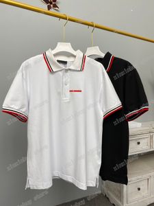 22SS Men Women Designers T Shirts T-shirt Paris Red Label Tape Short Sleeve Crew Neck Streetwear Black Gray Xinxinbuy M-2XL