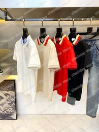 22SS Hommes Femmes Designers T-shirts Tee Lettres de revers à manches courtes Man Crew Neck Paris Streetwear Rouge Bleu Noir Xinxinbuy S-XL