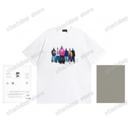 22SS Hommes Femmes Designers T-shirts Tee Paris Game Destroyed Tie Dye Coton Manches courtes Col ras du cou Streetwear Xinxinbuy Noir Blanc Gris XS-L