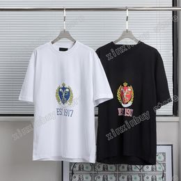 22ss Hombres Mujeres Diseñadores Camisetas Camiseta Tijeras Impresión Impresión Manga corta Hombre Cuello redondo París Moda Streetwear Negro Blanco XS-L