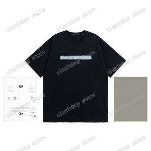 22ss Hommes Femmes Designers t-shirts tee tie dye chemises paris Peinture lettres coton manches courtes Ras du cou Streetwear xinxinbuy gris noir XS-L