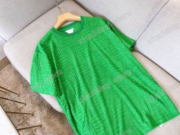 22ss Hombres Mujeres Diseñadores Camisetas camiseta Toalla bordado manga corta Hombre Cuello redondo París Moda Streetwear negro blanco verde S-XL