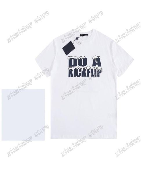 22SS Hommes Femmes Designers T-shirts Tee Snow Mountain Imprimer manches courtes Homme Crew Neck Paris Mode Streetwear Blanc XSL1645797