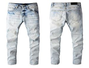 22SS Mens Designer Jeans Biker Ripped Biker Slim Fit Denim pour les hommes Pantalons de Fashion de Top Quality Pantal