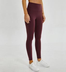 Mallas de Yoga para mujer, pantalones de Yoga alineados, ropa de gimnasio, mallas deportivas desnudas de cintura alta para correr, pantalones de entrenamiento ajustados, talla 2-12