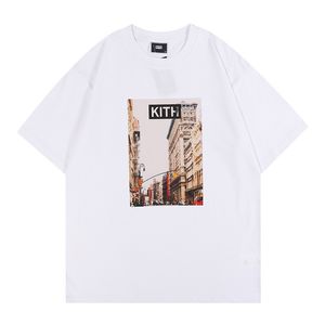 22SS Heren Shirts Kith Hoge kwaliteit Men Damesontwerpster T-shirt Letter Gedrukte Fashion Man T-shirt Topquality US-maat S-XXL