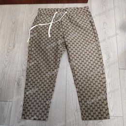 22ss para hombre de las mujeres del diseñador pantalones jacquard primavera verano hombres pantalones de mezclilla doble letra letras ocasionales pantalones de alta calidad amarillo M-3230U