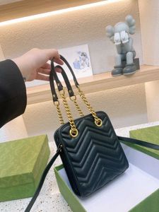 22SS Messenger Bag heren en dames nieuwe crossbody tas luxe ontwerp geborduurde ketting kleine tote all-match mobiele telefoon cosmetische portemonnee