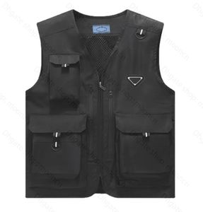 Heren Vest designer Bovenkleding Jassen Zomer Outdoor Vrije tijd Multi Pocket Veelzijdig Dun Sweetheart V-hals Vesten Mode Jas 2xl 3xl 4xl 5xl