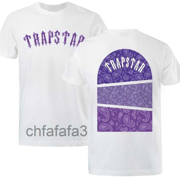 22ss Nuevo diseñador de marca de moda de verano Trapstar T Shirts Manga corta Cuello redondo Streetwear Blanco Negro Hip Hop Shirt Camiseta para mujer Inglaterra Ropa YGCF