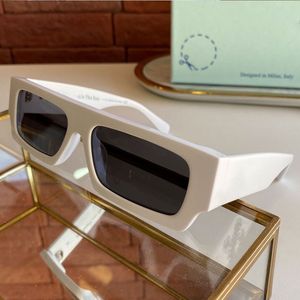 22SS Dernières lunettes de soleil officielles OW40008U Designer Mode classique rectangulaire 8.0MM plaque en polycarbonate blanc hommes et femmes Lunettes de qualité supérieure avec boîte d'origine