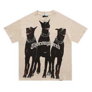 22SS REPRRREESENT Dog Impreso Tee High Street Hip Hop Moda Hombre Mujer Camiseta High End Limited Tendencia de verano Manga corta TJAMTX16293o