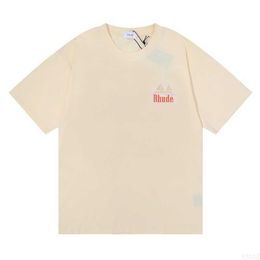 22ss Rhude Heren t-shirts Dames Designer Gedrukt Mode Man T-shirt Topkwaliteit Amerikaanse maat M-xl XT8P