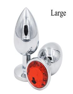 Masseur de jouets sexuels 22SS grande taille en métal en acier inoxydable plug anal avec diamants anal gode sex toys produits bouchons de crosse pour femmes fw9806545