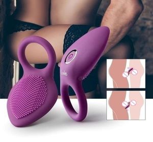 22SS Sex Toy Massageur Pinis Ring Vibrant Clitoris G Spot Toys Couple de retard Ejaculation Lock Fine2609645