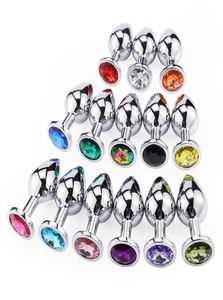 22ss Juguetes sexuales Masajeadores de acero inoxidable Atractivos tapones para los glúteos Joyería Jeweled Anal Plug Metal Anal juguetes para mujeres 8T195496829