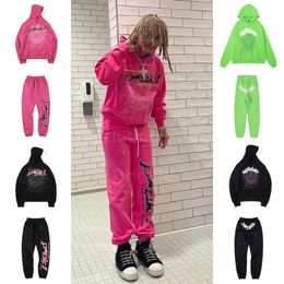 Ontwerper Spider Pink Hoodie Sp5der Young hoodies Sweatshirts Streetwear 555555 Thug Angel Hoody Mannen Vrouwen Web Trui y2k way S-XL