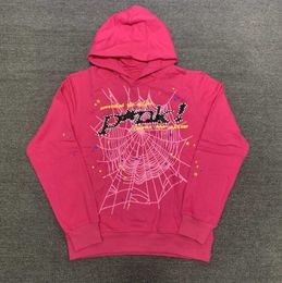 22SS Spider Pink SP5Der Hoodies Young Sweatshirts Streetwear Thug 555555 Angel Hoody Men Dames