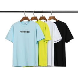 Zomer Heren Designer Tees 100% Katoen T Shirts Casual Tee Comfortabele Mannen Vrouwen VETEMENTS prints T-Shirts