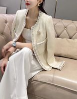 2023 femmes laine manteau tweed costume designer manteau femmes Milan défilé de mode designer robe causale à manches longues veste ensemble C10