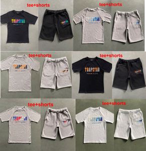 Trapstar Verano Hombre Diseñadores Ropa Camisetas cortas Chándal Hombre Mujer Bordado Camisetas con pantalones cortos Camiseta deportiva High Street Chándales Tamaño europeo