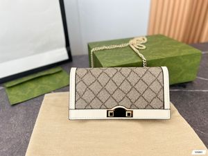 22SS Womens Fashion en cuir Chain de portefeuille Girls Girls Long Wallet Mini Sac à épaule