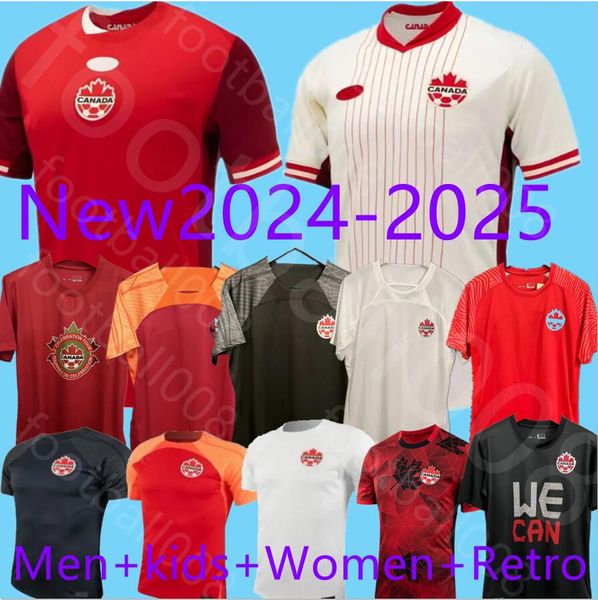 23 2024 Canadá Jerseys Jerseys Equipo Nacional Uniforme Davies J.David 24 25 Ugbo Larin Cavallini Millar Eustaquio Camisas de fútbol T Home Away Third Men Kids Kit Women 4XL