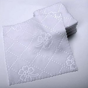 23 * 23 cm Hotel Printing Square Cleaning Cloths Keuken Desinfectie Handdoek Desktop Decoratie Kant Handdoeken SuperFine Fiber Clean Supplies BH5126 WHLY