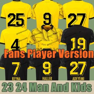 23 24 110ème maillots de football Dortmund Borussia F.Nmecha KAMARA 2023 2024 maillot de football noir REUS BELLINGHAM HUMMELS REYNA BRANDT hommes enfants _Jersey
