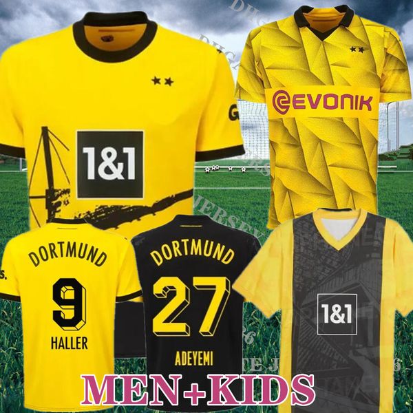 23 24 110 Jerseys de fútbol Dortmund Borussia F.Nmecha 2023 2024 Camisa de fútbol de jugador Sancho Reus Bellingham Hummels Reyna Brandt Men Kids Kit Maillot de Foot