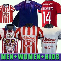 2024 2025 16-4xl Chivas de Guadalajara Jerseys 2024 Liga Mx C. Cowell A.Zaldivar Calderon J.Macias Chicharito A.Vega Men Women Kids Kit Kit Football Shirt Version