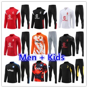 23 24 25 AC voetbal Tracksuit Milano Maglia Training Survetement Chandal Kit 2024 2025 Inter Soccer Milan Tracksuit Men en Kids Uomo Calcio Squitude Jogging Sets