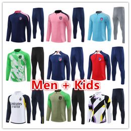 23/24/25 Adulte Kids Atletico Madrids Tracksuit Chandal Futbol Soccer Tracksuit Training Suit 2024 2025 Football Tracksuits Set Men Camiseta de Football Jacket