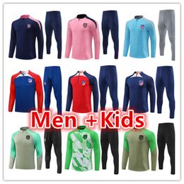 23/24/25 Adulte Kids Atletico Madrids Tracksuit Chandal Futbol Soccer Tracksuit Training Suit 2024 2025 Football Tracksuits Set Men Camiseta de Football Jacket