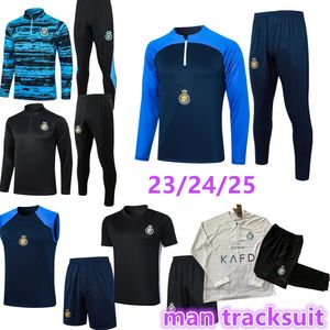 23 24 25 Al Nassr FC Soccer Tracksuit Ronaldo FC Training Suit CR7 GHISLAIN VINCENT MEN SPORTSWEAR Ves à veste