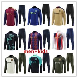 23/24/25 Anfu Fati Tracksuit Barca Set Boys Barcelone Training Suit 2023 2024 2025 Hommes et enfants survêtements Gavi Pedri Lewandowski Camisetas de Football 666