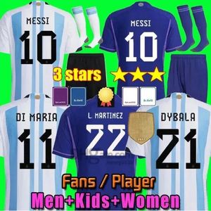 23 24 25 Argentina MESSIS camisetas de fútbol Fans Versión del jugador MESSIS MAC ALLISTER DYBALA DI MARIA MARTINEZ DE PAUL MARADONA camiseta de fútbol deportiva Hombres mujeres kit para niños