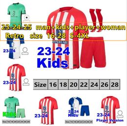 23 24 25 Atletico Madrids voetbalshirts GRIEZMANN 120e verjaardag 2023 2024 M.LLORENTE KOKE SAUL Correa LEMAR voetbalshirt speler heren kindertenue sets uniformen S-4XL