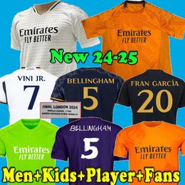 23 24 25 Bellingham Soccer Jerseys Real Madrids Arda Guler Rodrgo 2023 2024 2025 Final Vini Jr Garcia Tchouameni Football Shirts Kids Camisetas Futbol Player Fans