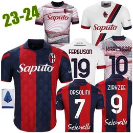 23 24 25 Jerseys de fútbol para hombre de Bolonia 2023 2024 ZIRKZEE POSCH ORSOLINI DOMINGUEZ FERGUSON DE SILVESTRI BEUKEMA Barrow Home Away Tercera camiseta de fútbol S-4XL 898