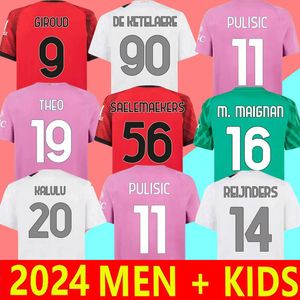 23 24 25 Brestable Men + Kids Soccer Jerseys Giroud Bennacer Pulisic Theo Reijnders Shirt Romagnoli Rafa Leo S.Castillejo Reijnders Loftus-Cheek Milans