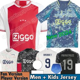 23 24 25 Brobbey Soccer Jerseys Kits Kits 2024 2025 Bergwijn Home Away Third Fourth Football Wishs Akpom Mikautadze van den Boomen Taylor Sosa Van Den Boomen Cruyff