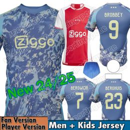 23 24 25 Brobbey voetbalshirts Kids Kit 2024 2025 BERGWIJN Home Away Dirth 3rd Fourth Football Shirts Akpom Mikautadze Taylor Sosa Cruyff Forbs Berghuis Hlynsson