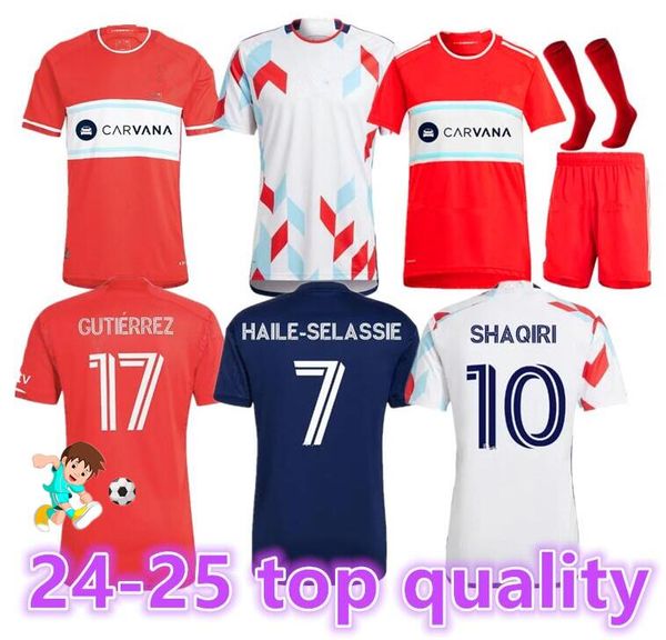 23 24 25 Chicago White Fire Soccer Jerseys Away Shaqiri 10 J.Torres 7 Mueller 8 Gutierrez 40 24 25 Shirts de football Top 2025 Fan Man Fans Player Version8899