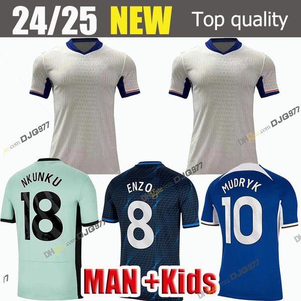 23 24 25 Enzo Nkunku N.Jackson Soccer Jersey CFC 2023 2024 Kits Kit Home Away Third Size 2XL Palmer Football Shirt Versión de jugador completo Sterling Palmer Gallagher